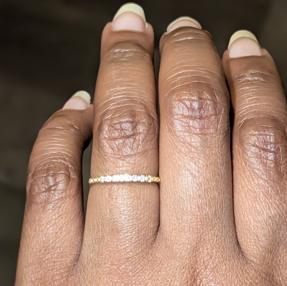 925 diamond simplicity ring sz 6